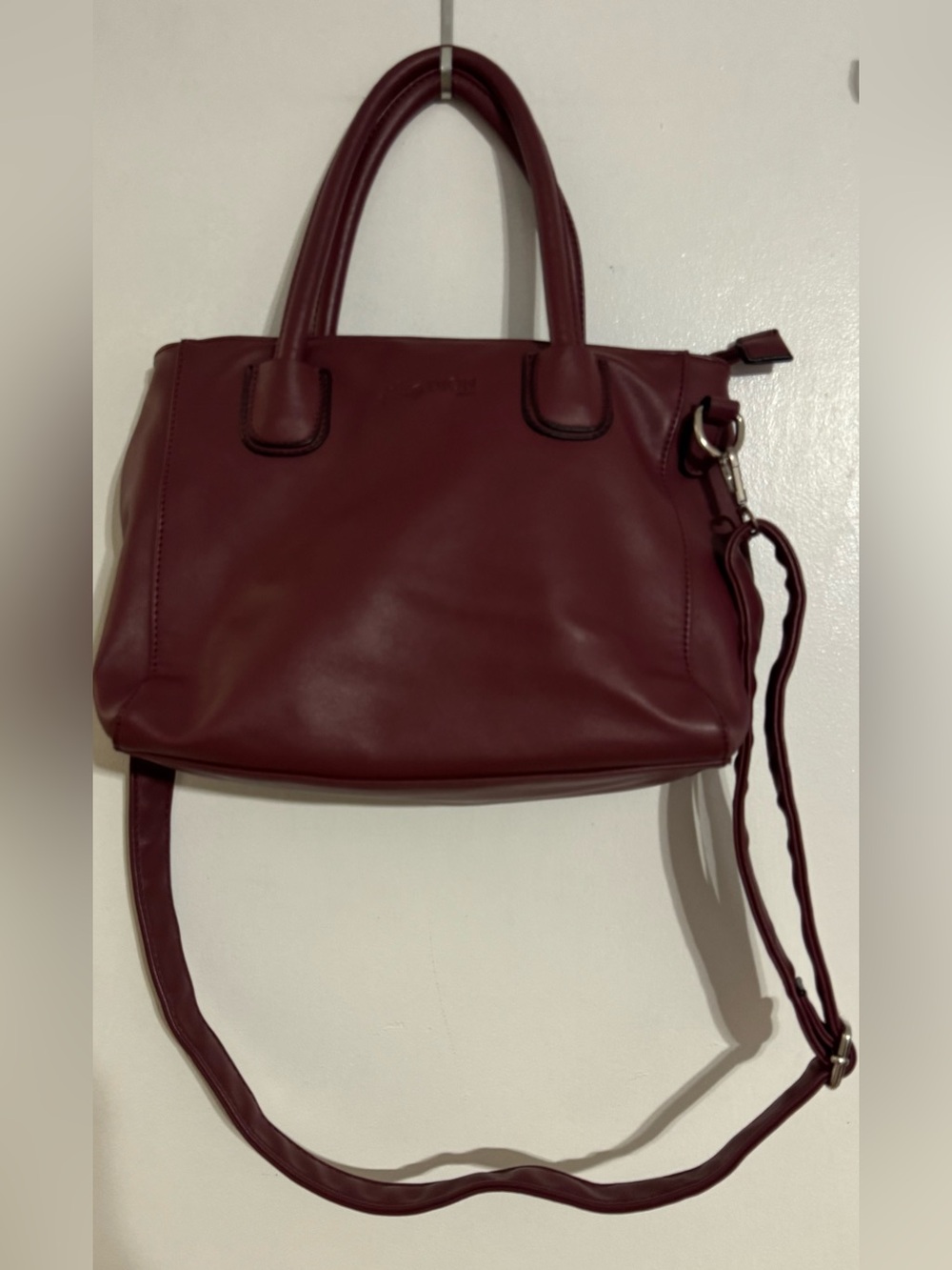 Dion Classic Structured Tote Bag in Burgundy *See Description*